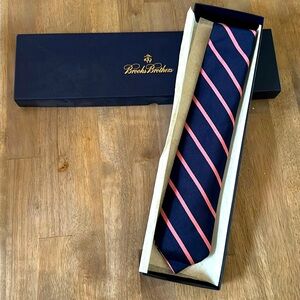 Brooks Brother Tie: Blue and Pink